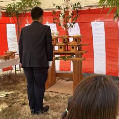 息子の新居の地鎮祭